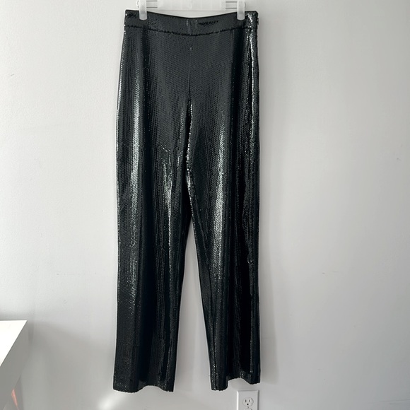 All Saints Pants - AllSaints Leanna Trousers in Sequin Petrol Blue. Size 6
